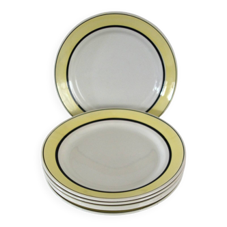 6 assiettes plates vintage faïence de Badonviller