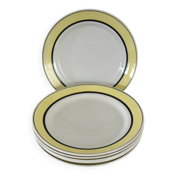 6 assiettes plates vintage faïence de Badonviller