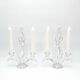 2 Candle holders "Fleur de Lys" – Cristal Art Vannes France – 1960