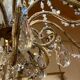Italian Cut Crystal and Glass Beads Cage Chandelier, 1800s
