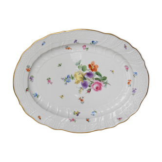 Oval dish in Meissen porcelain