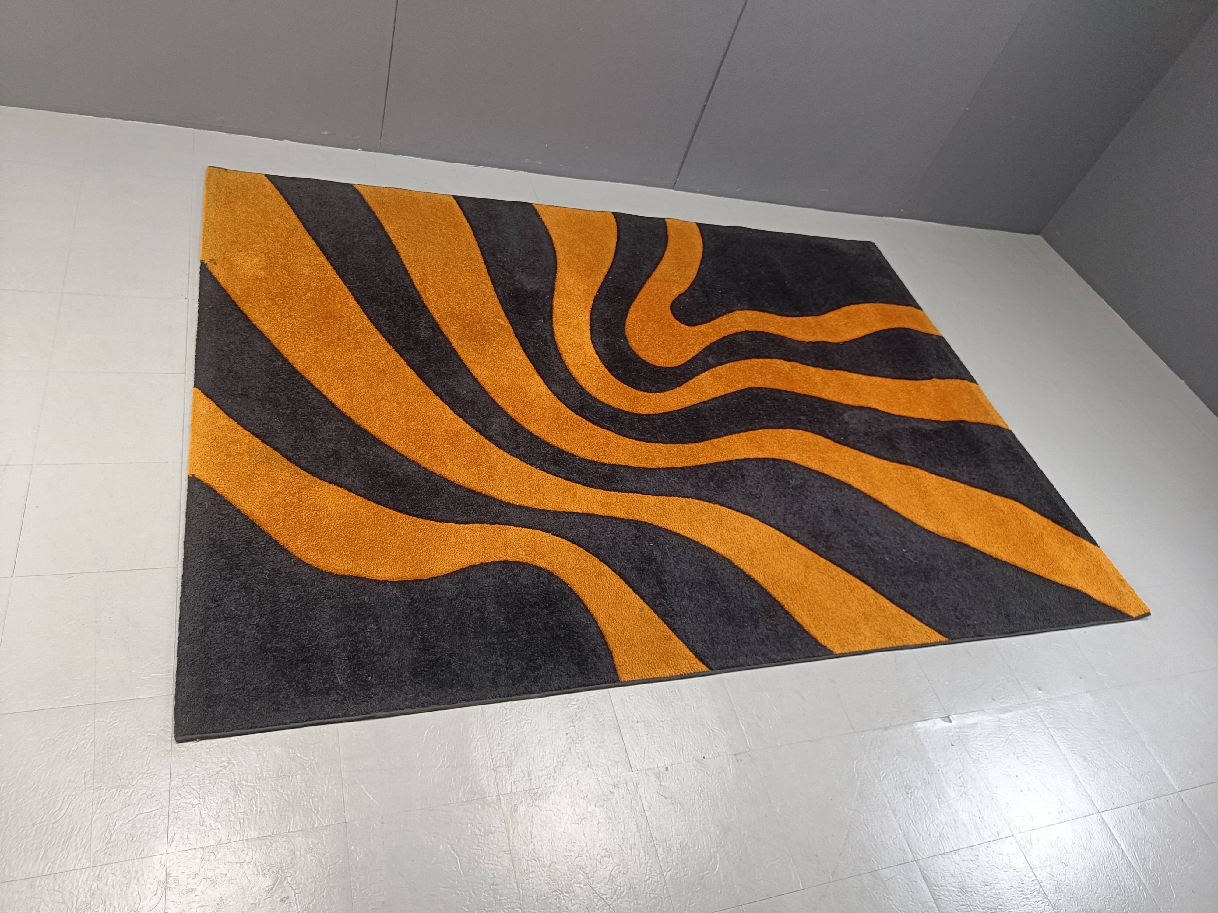 Vintage modernist rug, 1970s