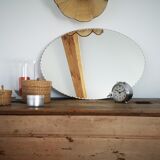 Mirror oval and bevelled 71.5 x 51.5