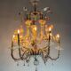 Rezzonico Venetian chandelier in multicolored Murano glass, 12 light arms, circa 1900