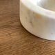 Space Age XXL ashtray in white marble, Italian design 1970.