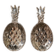 Pair of vintage pineapple serving platters