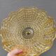 Vintage ceiling lamp in brass and golden/champagne crystal glass 1960s