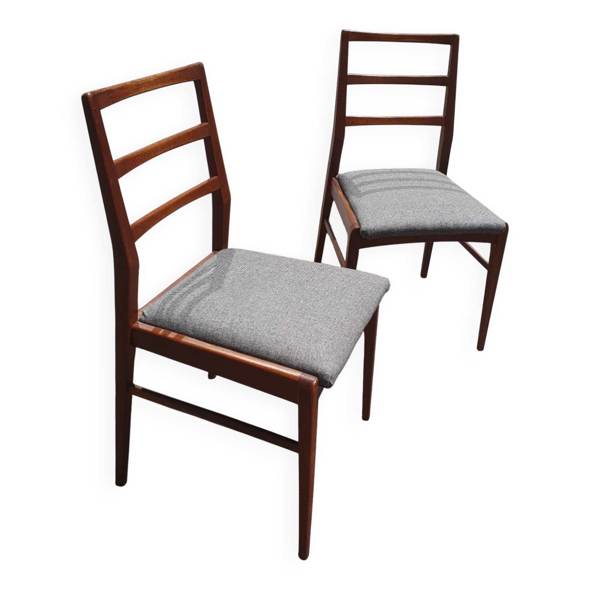 Paire de chaises en Teck africain