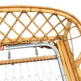 Rattan basket bed 90x190 vintage 1960