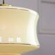 Mid-Century Italian Brass and Green Glass Pendant Lamp