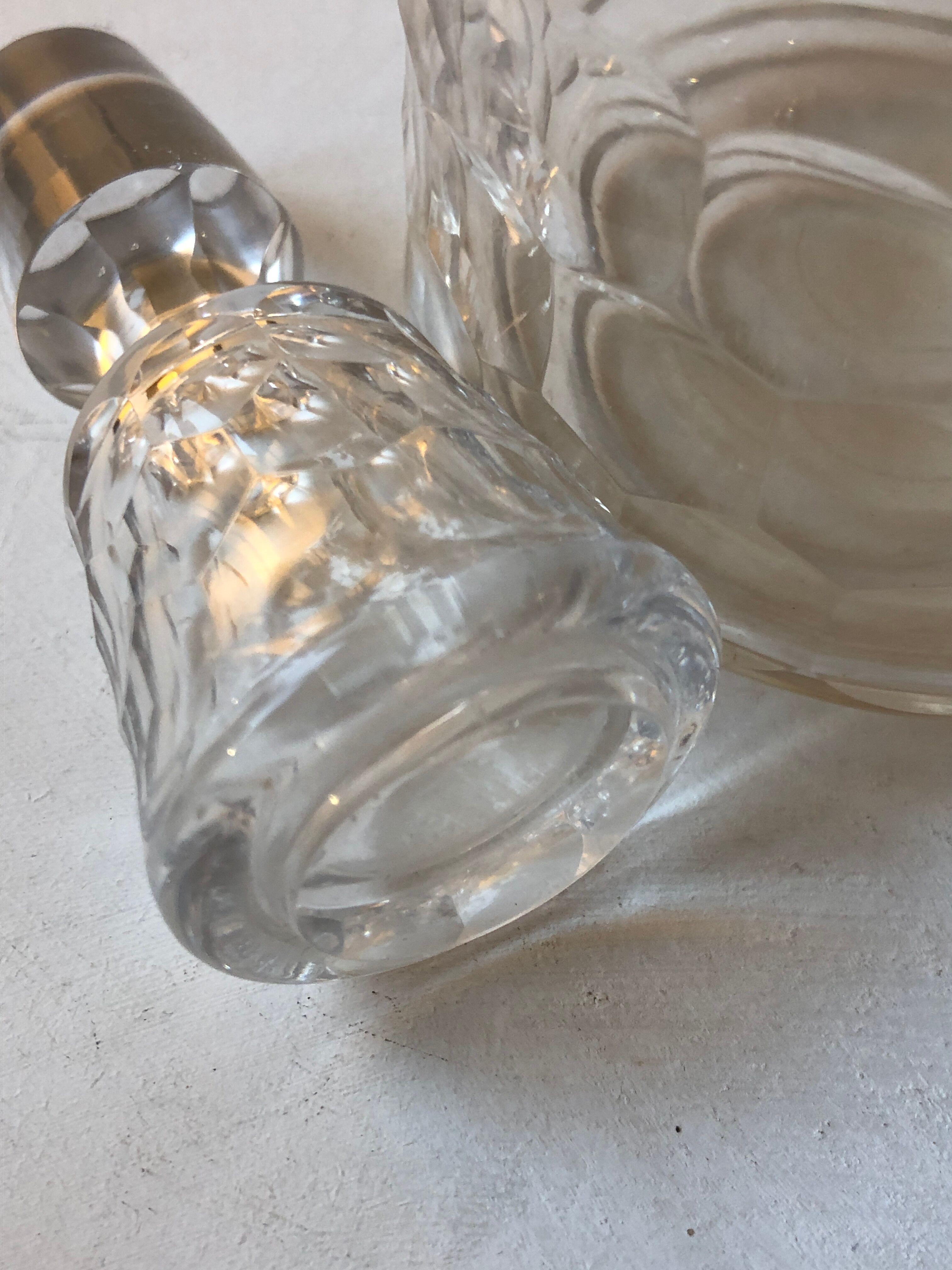 Old crystal decanter snipped