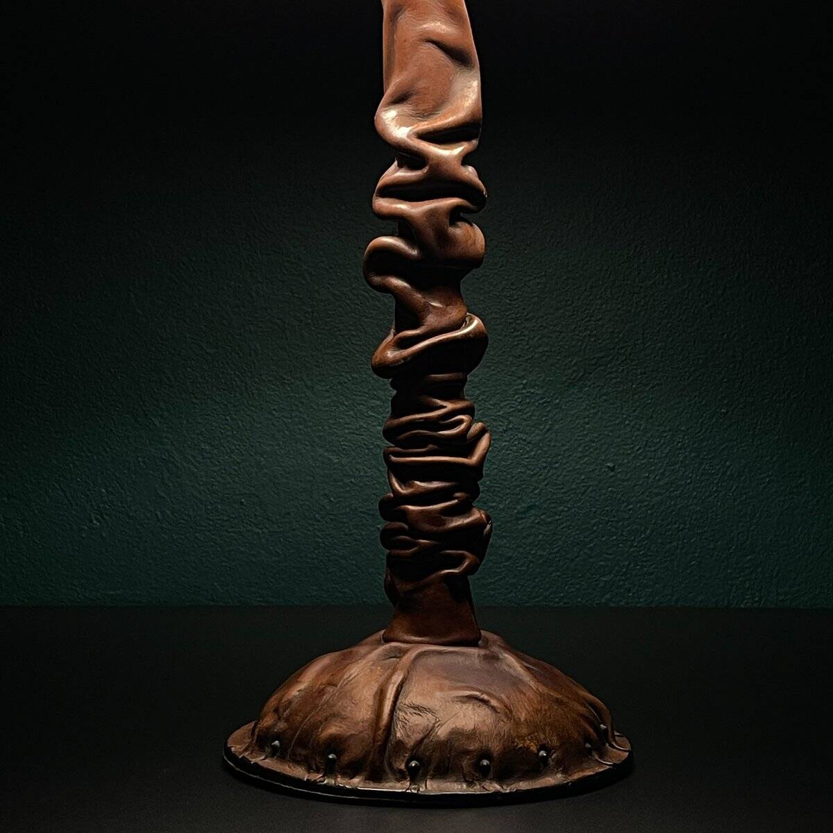 Lampe de table vintage en cuir italien, années 1950