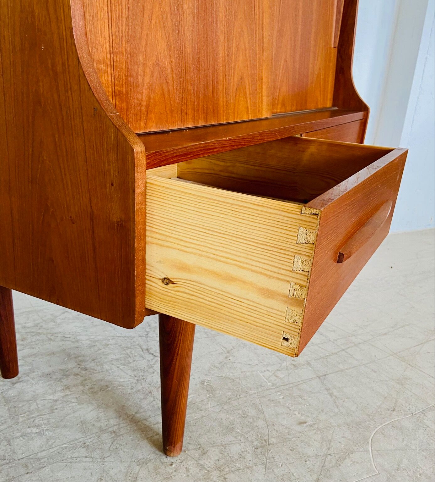 Vintage Danish mid-century teak bar cabinet 1960