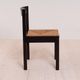 Vintage dining set, 4 chairs, extendable dining table, rope seating, 1970s