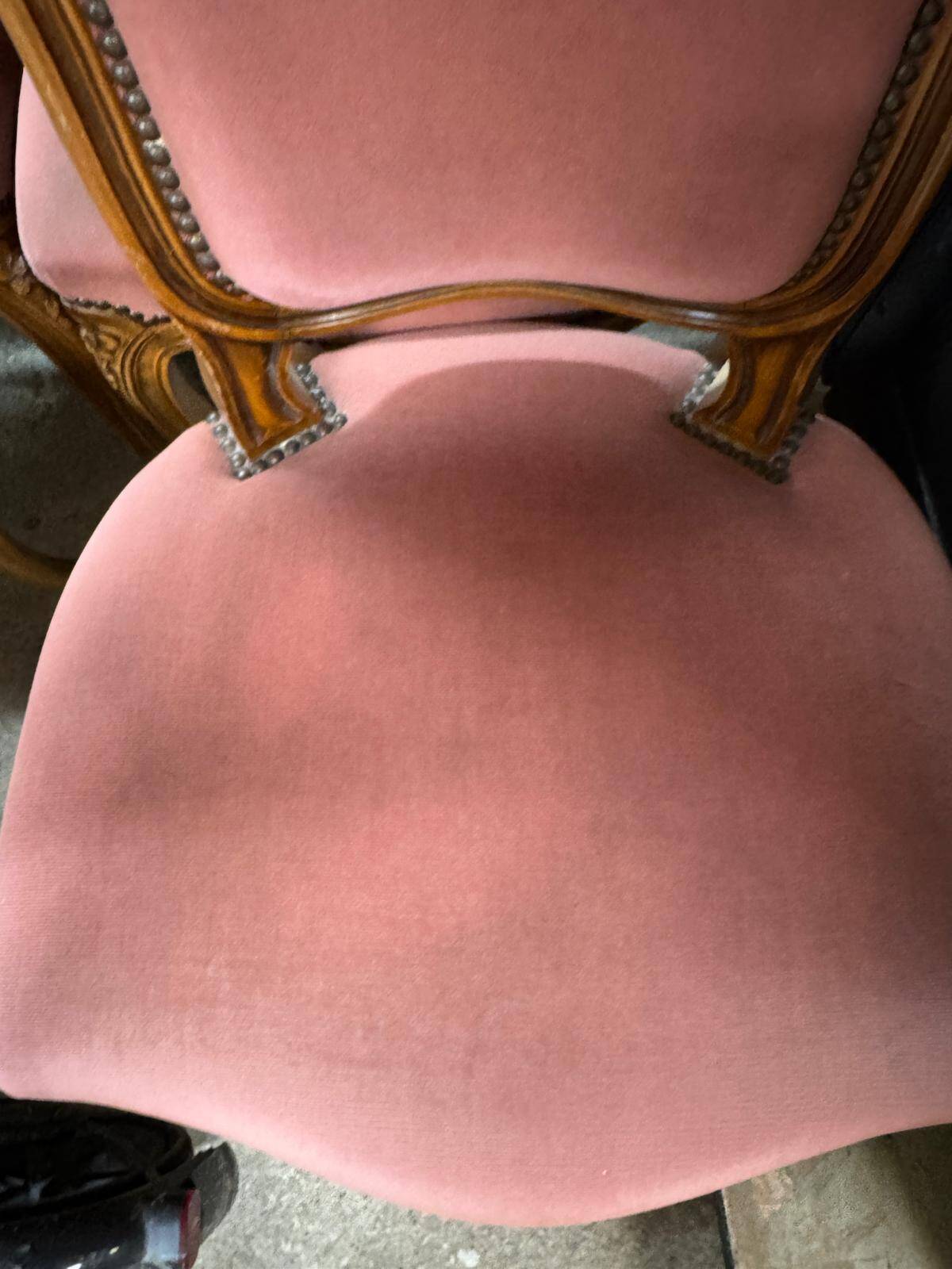 4 x Louis XV chairs fabric + 2