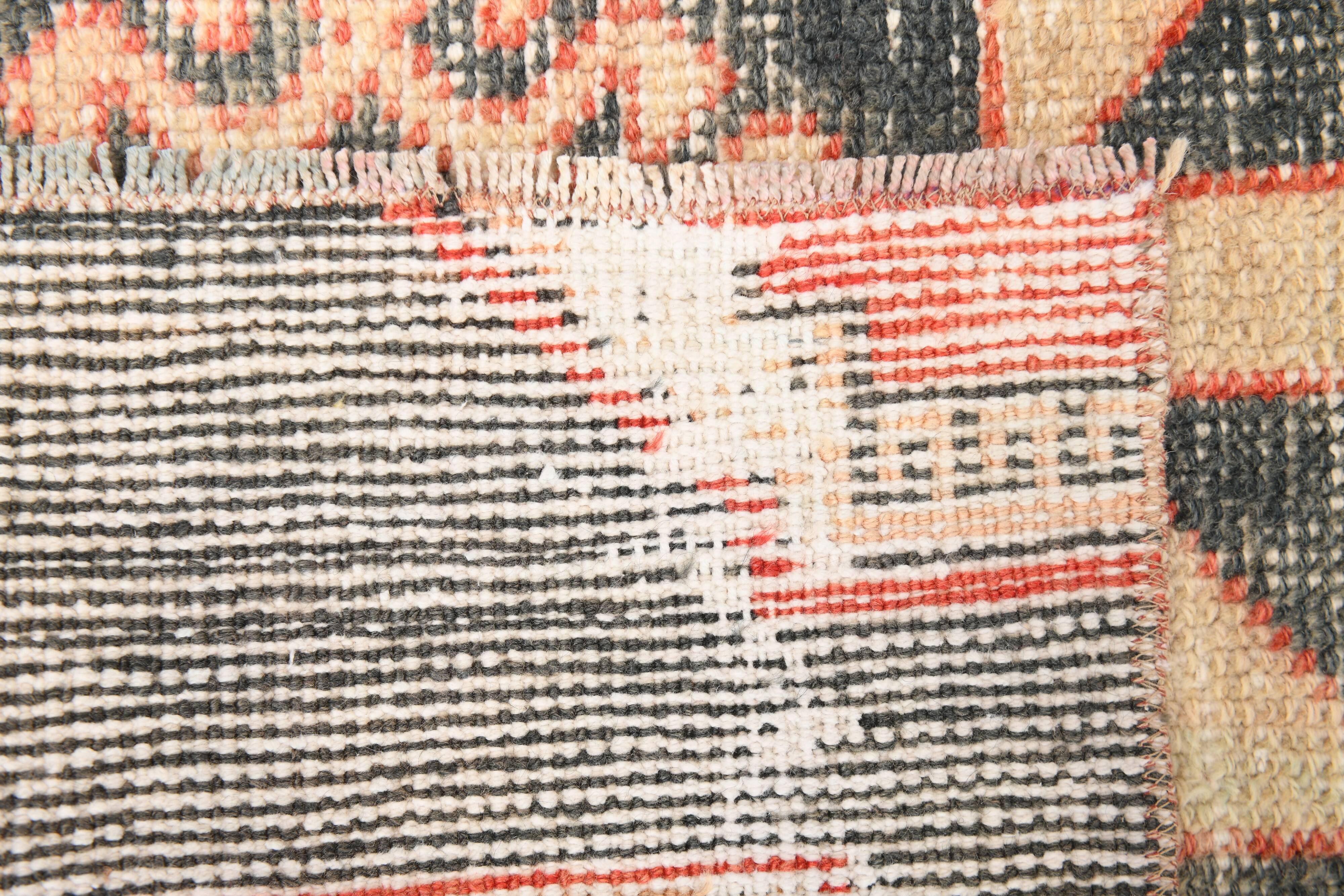 3x6 Handmade Turkish Red Vintage Rug, 81x185Cm