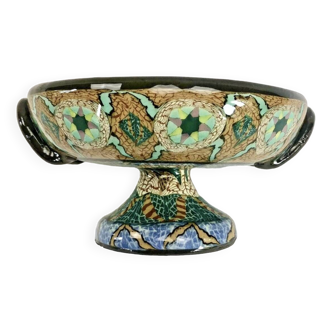 Old standing bowl Jean Gerbino Vallauris mixed earth