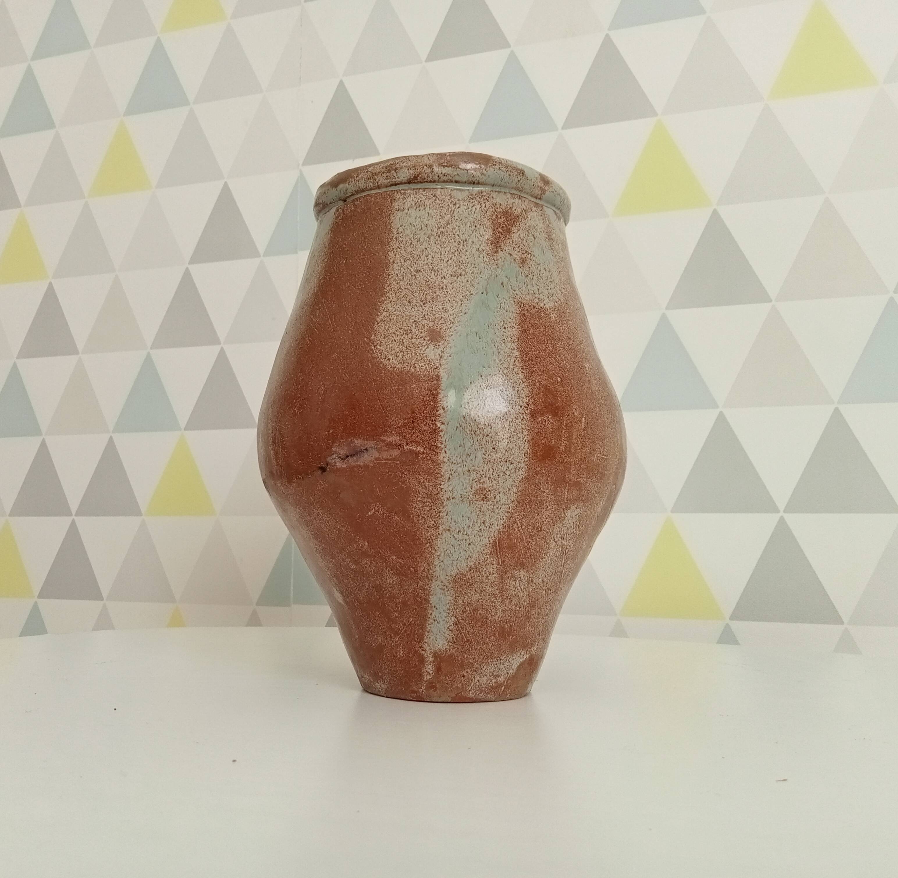 Glazed stoneware vase from the 70s