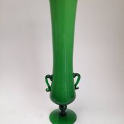 Grand vase vert en opaline italienne