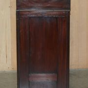 Victorian antique leather Davenport campaign desk with brass gallery.