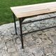 Industrial table in oak steel