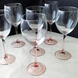 6 water glasses or large stem glasses Luminarc Model "Rose"