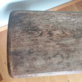 Rounded solid wood coffee table