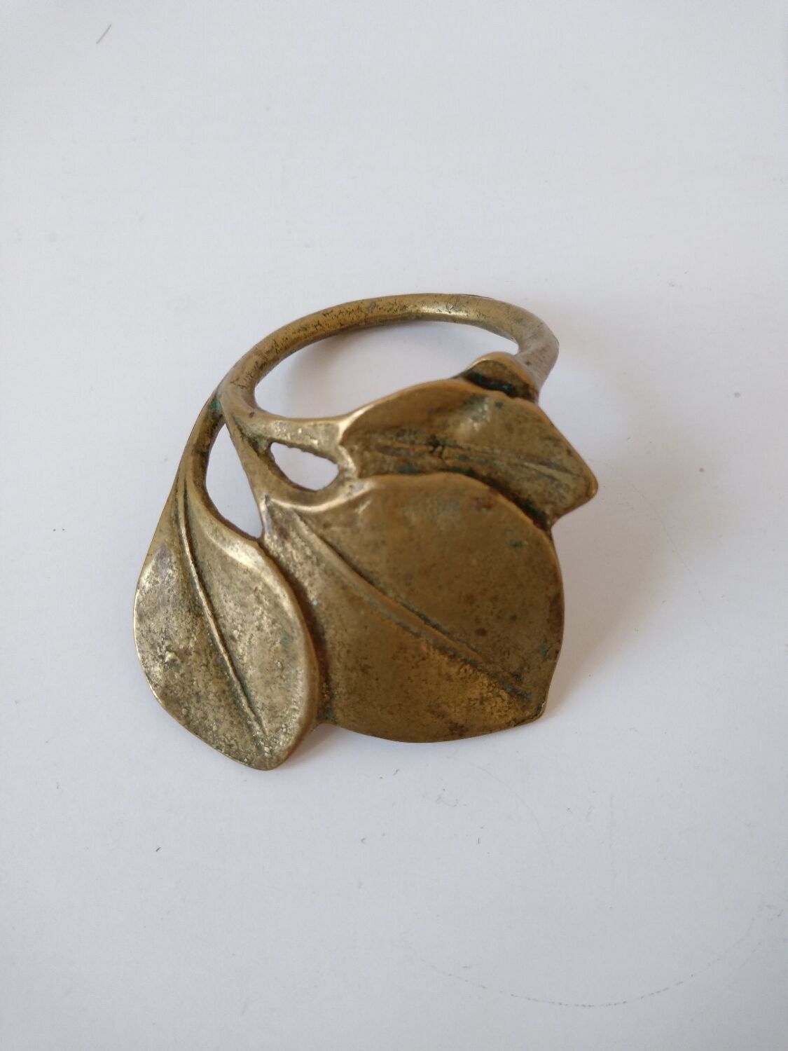 Vintage vegetable brass napkin rings