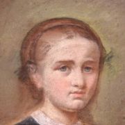 Portrait of a young woman from the Napoleonic III era.