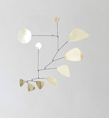 Brass and iron mobile sculpture