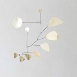 Brass and iron mobile sculpture