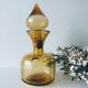 Vintage amber glass decanter