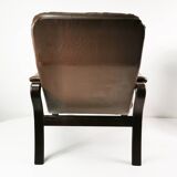 Mid Century Leather Armchair, Denmark, 1970s