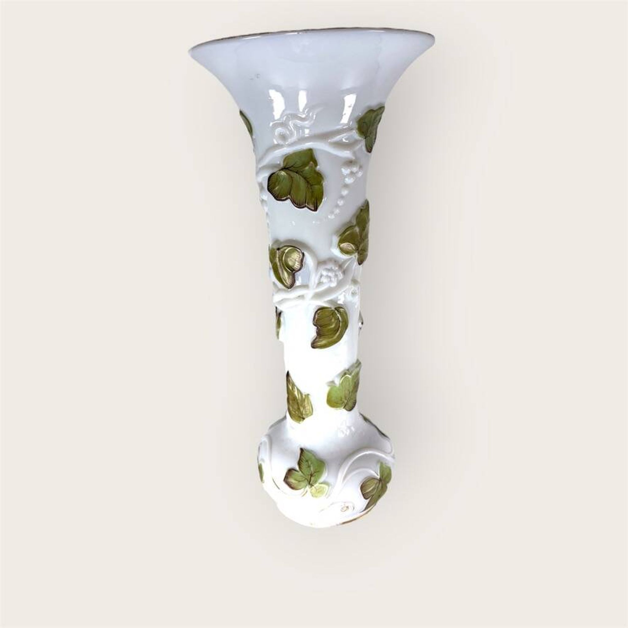 Baccarat Opaline Vase XXL Grape Decoration 1860 19th Century France