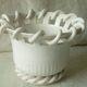 Twisted ceramic vase italy radegonde style
