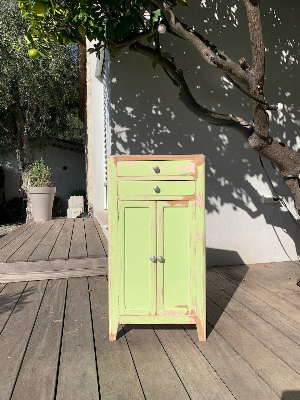Parisian buffet in patinated wood