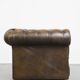 Fauteuil Chesterfield vintage en cuir de vache anglais