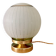 Lampe à poser globe vintage en verre granité vert et doré