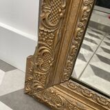 Gilded mirror in wood and stucco, 19th century, 60x88cm