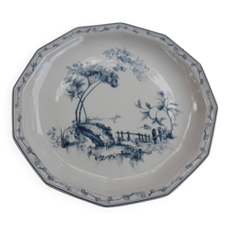 Plat rond plat Porcelaine de Limoges Bernardaud Modèle Reflets