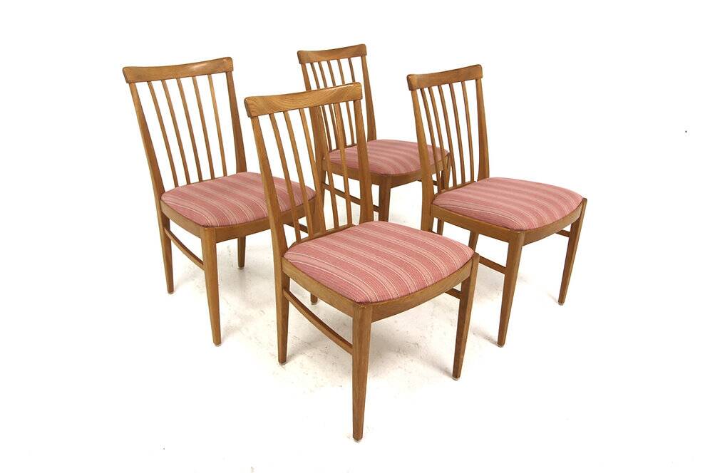 Set of 4 "Herregården" chairs, Carl Malmsten, Sweden, 1960