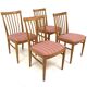 Set of 4 "Herregården" chairs, Carl Malmsten, Sweden, 1960