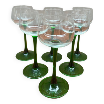Lot de Verres à vin du Rhin Alsace