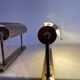Pair of adjustable vintage wall lamps, matte brass, France 1970