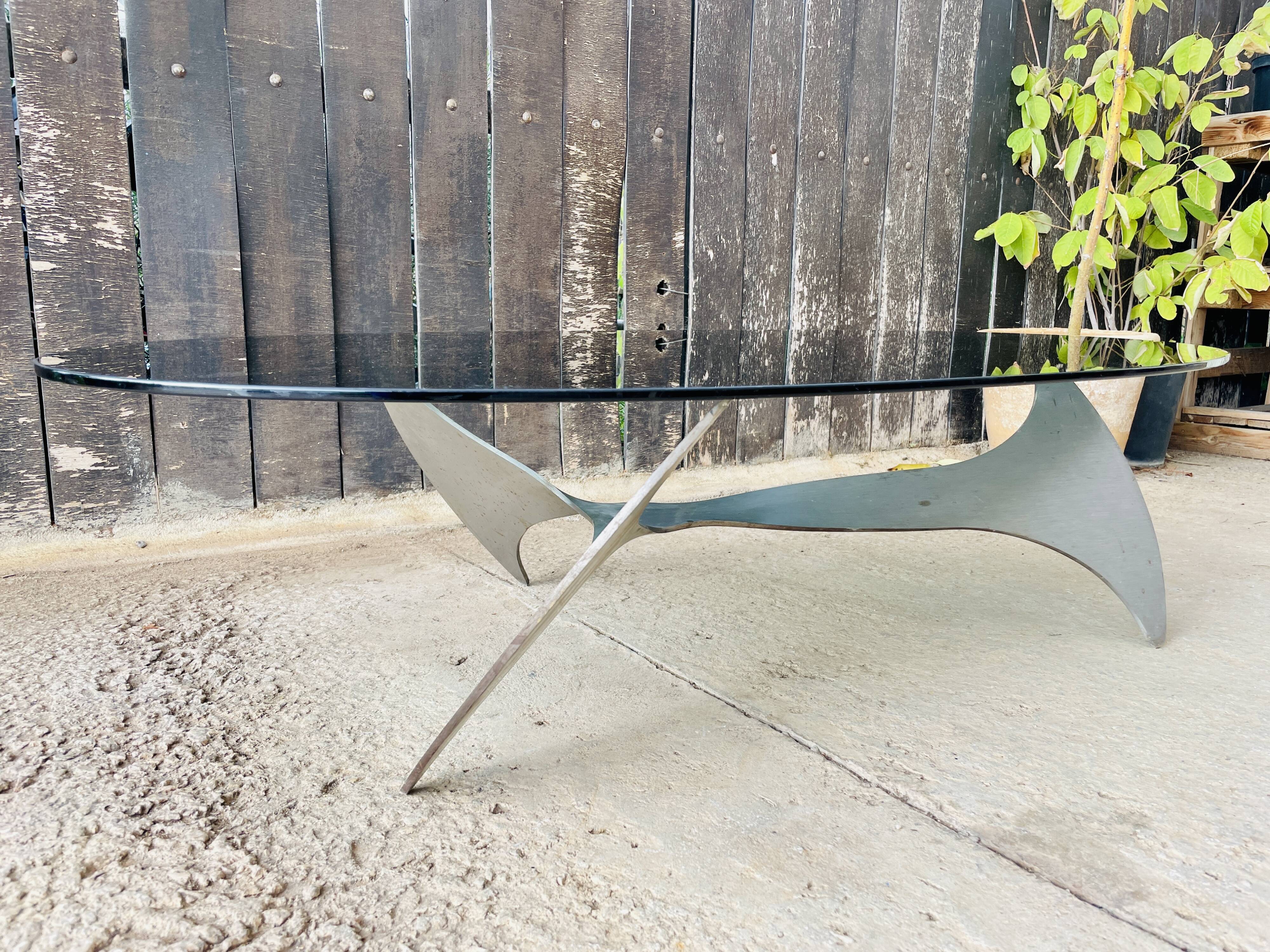 Elliptical coffee table by Knut Hesterberg