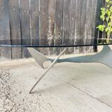 Elliptical coffee table by Knut Hesterberg