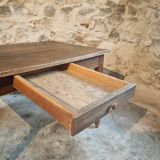 Antique country table with drawer – Oak and pine, France, circa 1900