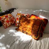 Coussin 70 au crochet Granny Square