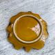 Yellow and black leaf dish