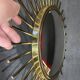 ancien Miroir Soleil Oeil De Sorcière laiton bruni